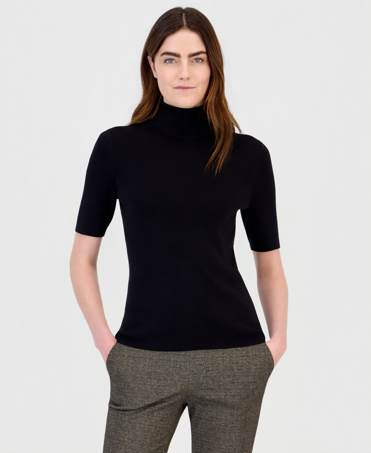 Women's Half-Sleeve Turtleneck Sweater