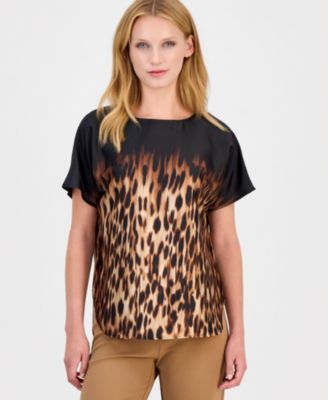 Women's Leopard-Print Blouse