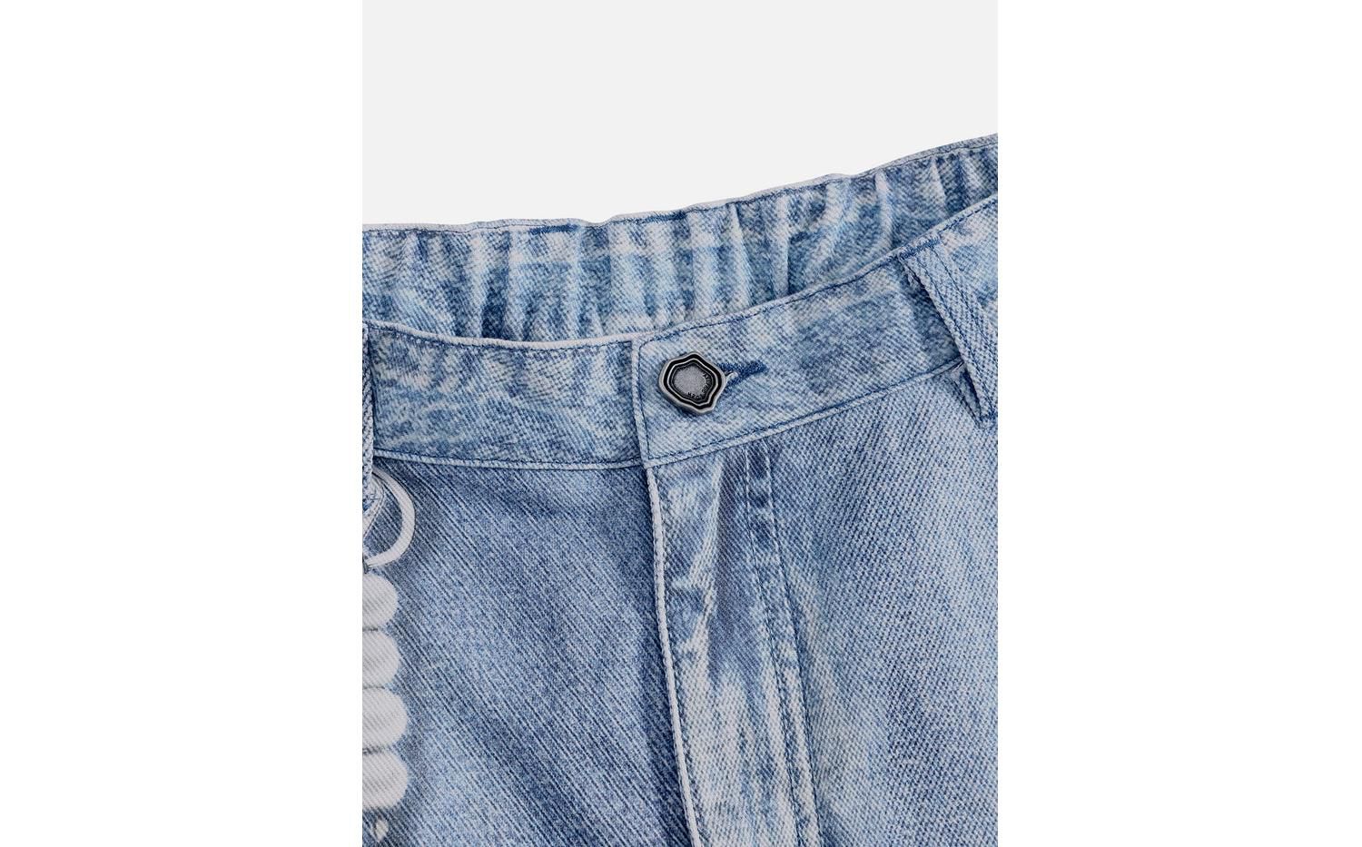Women's Plaid Panel Chain Jorts