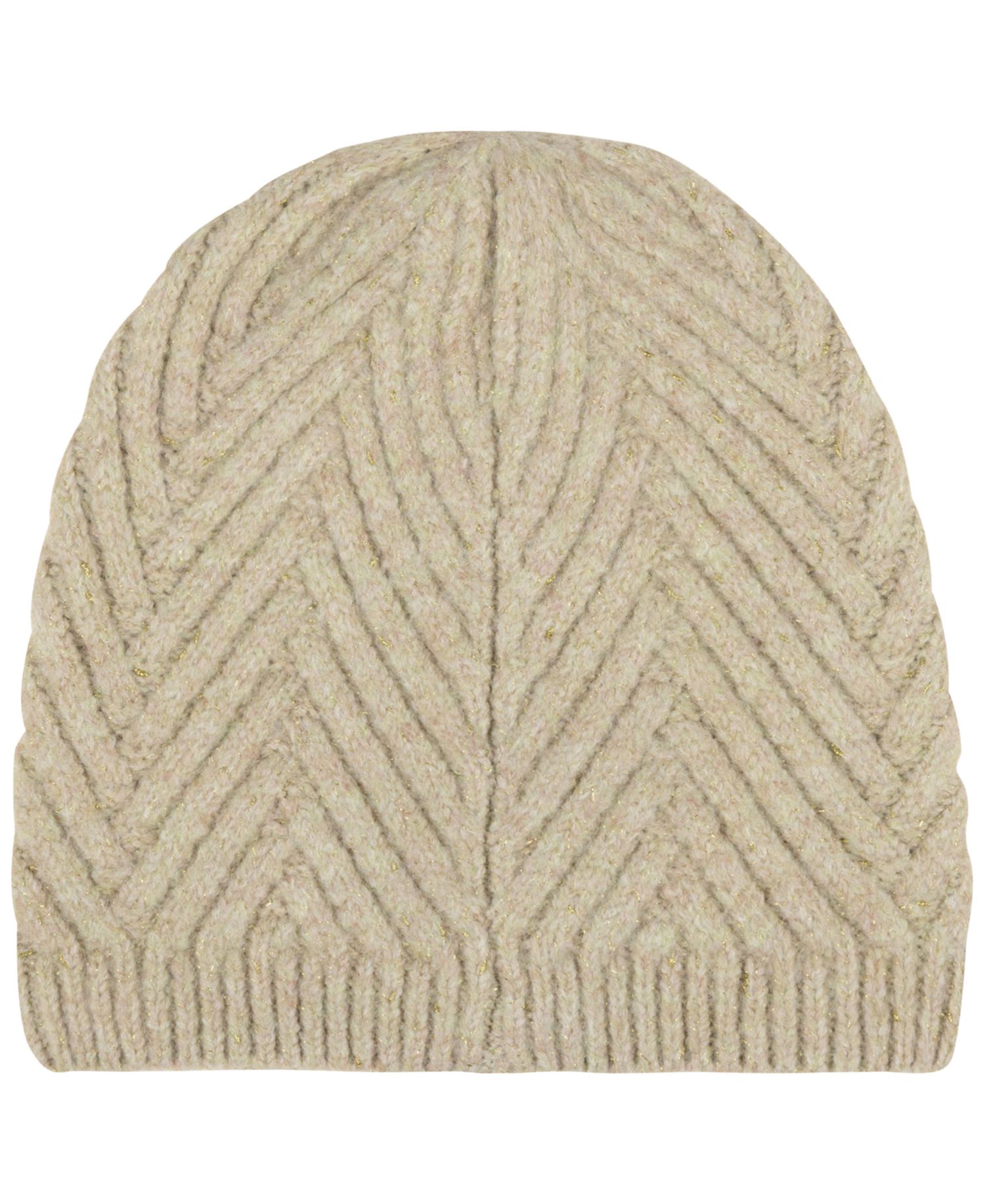 Shine Herringbone Knit Hat