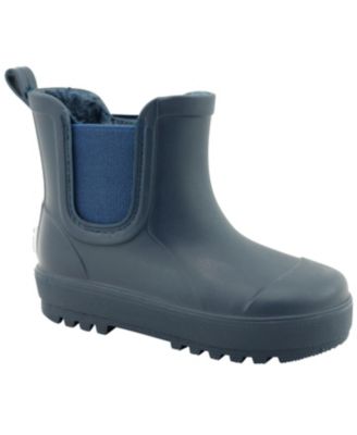 Kid's Faux Fur Lined Chelsea Waterproof Rain Boots