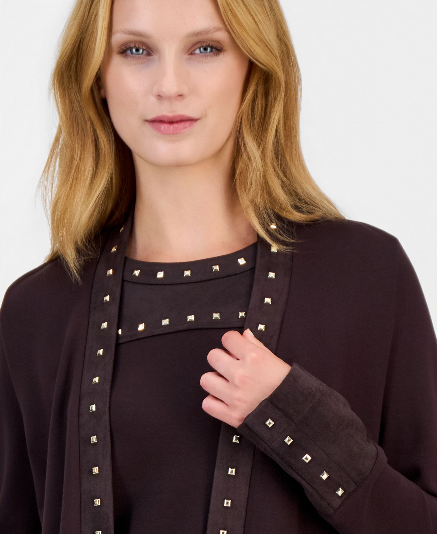 Women's Open-Front Long-Sleeve Cardigan