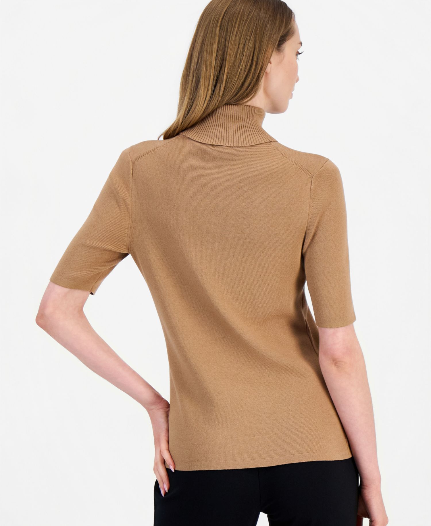 Women's Half-Sleeve Turtleneck Sweater
