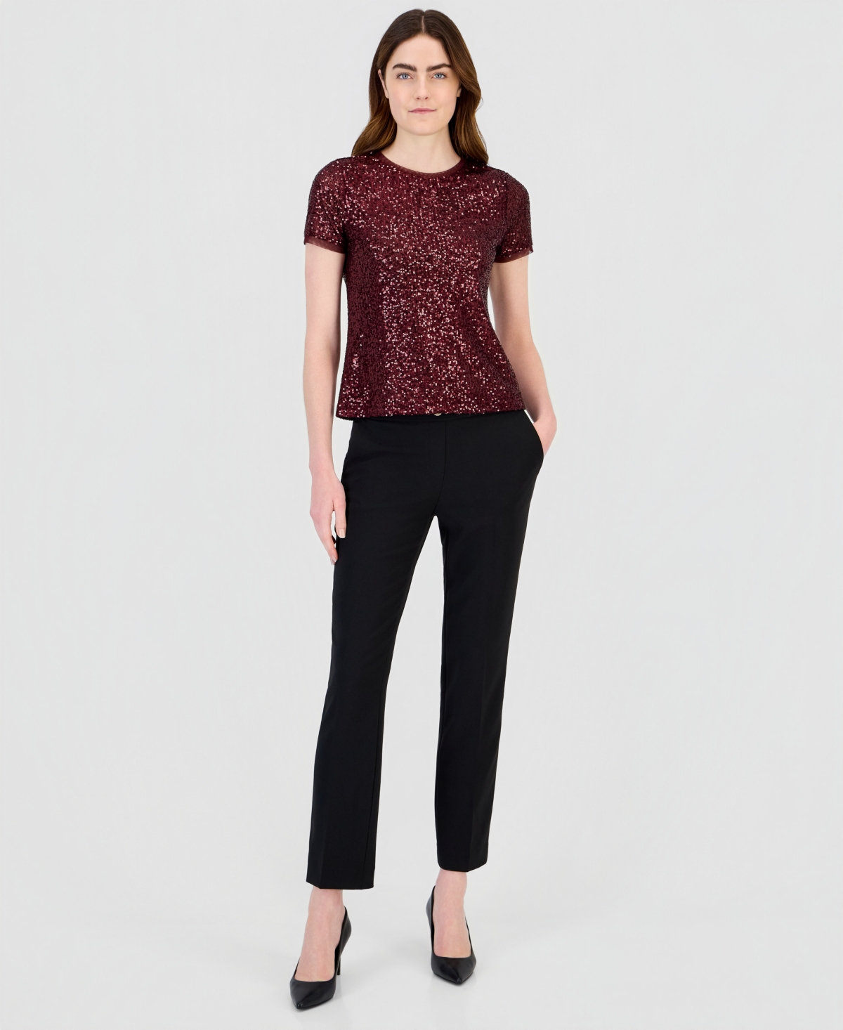 Anne Klein Women's Sequined T-Shirt