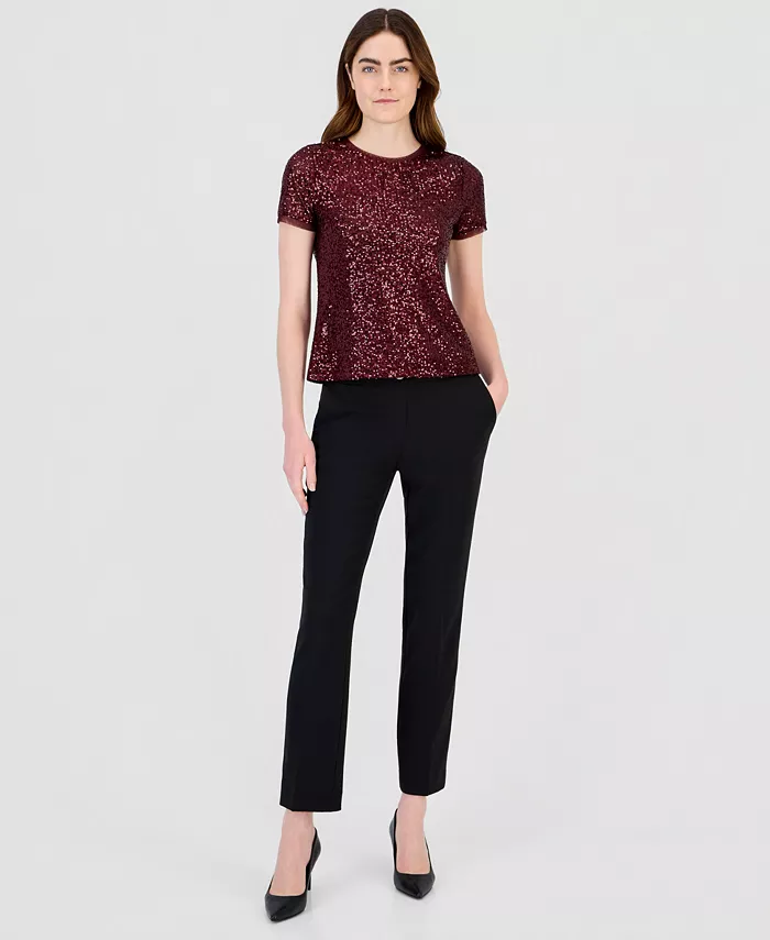 Women's Sequin Crewneck Short-Sleeve Tee - thumbnail 6