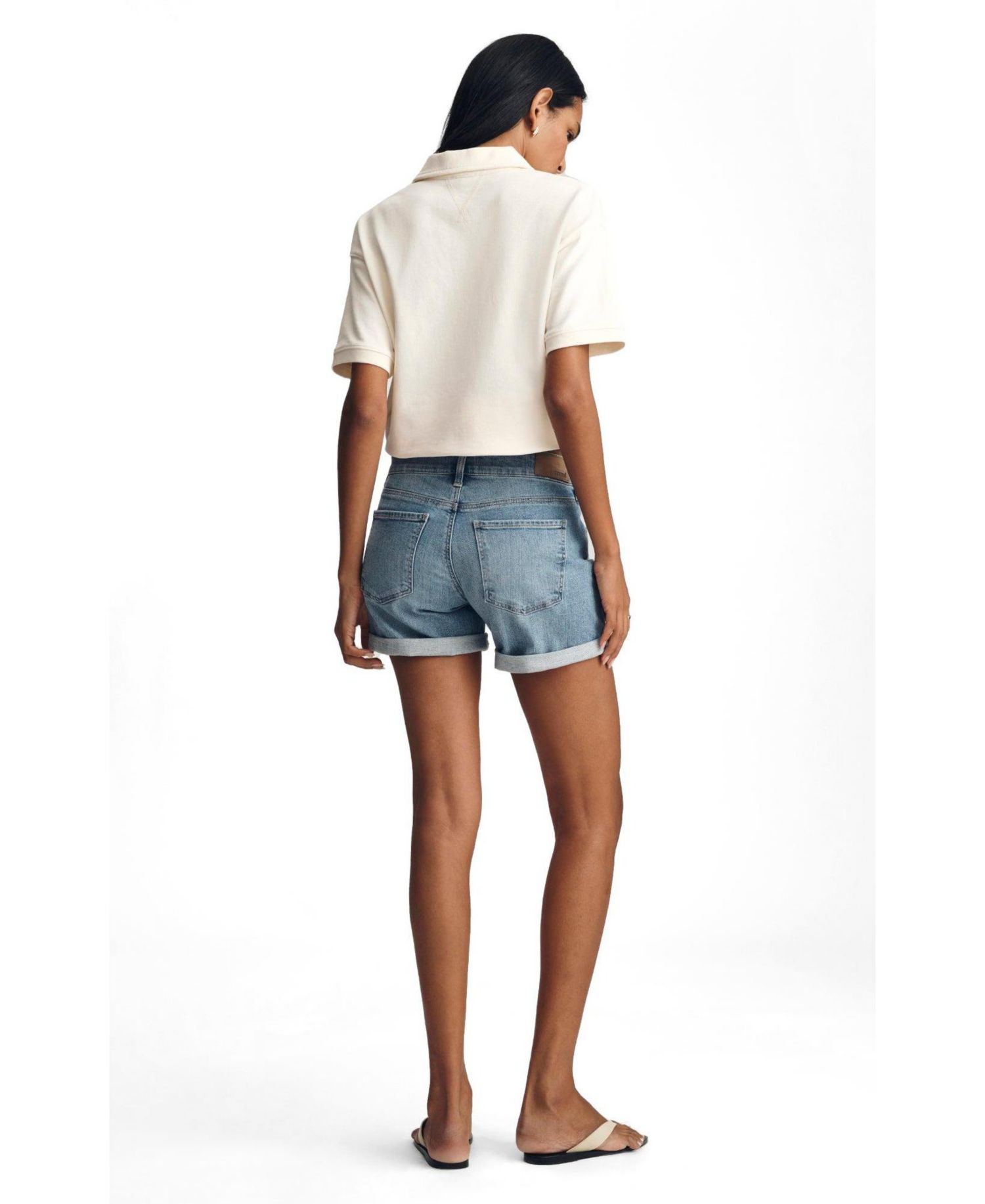 Women's Mavi's Julia Mid Rise Relaxed Short In Lt Brushed Flex Blue