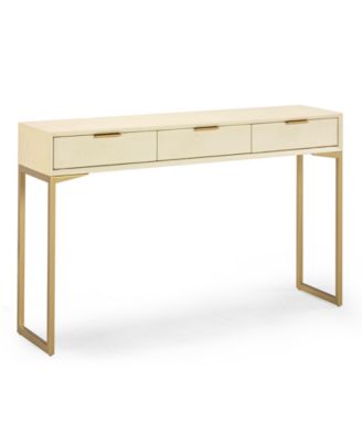 Pesce Shagreen 29.8" Wood Rectangle Console Table