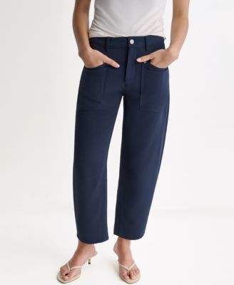 Women's Soft Barrel Leg Mid-Rise Pants
