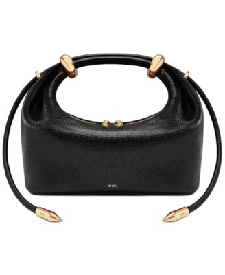 Ellie Metal Ring Embellished Top Handle Mini Satchel Handbag