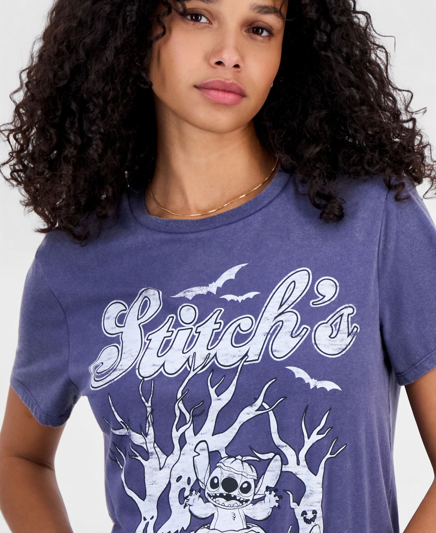 Juniors' Stitch Pumpkin Patch Crewneck Tee