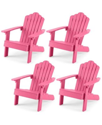  Kids Adirondack Chairs Tilted High Backrest Wide Armrests and Angled Seat