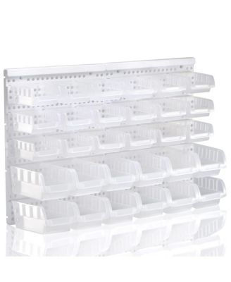 Transparent Wall Mounted Organizer Pegboard Storage Bins Nuts Bolts Screws