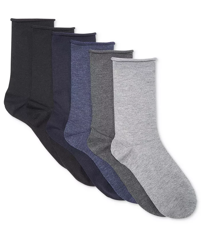 Women's 6 Pack Roll-Top Trouser Socks