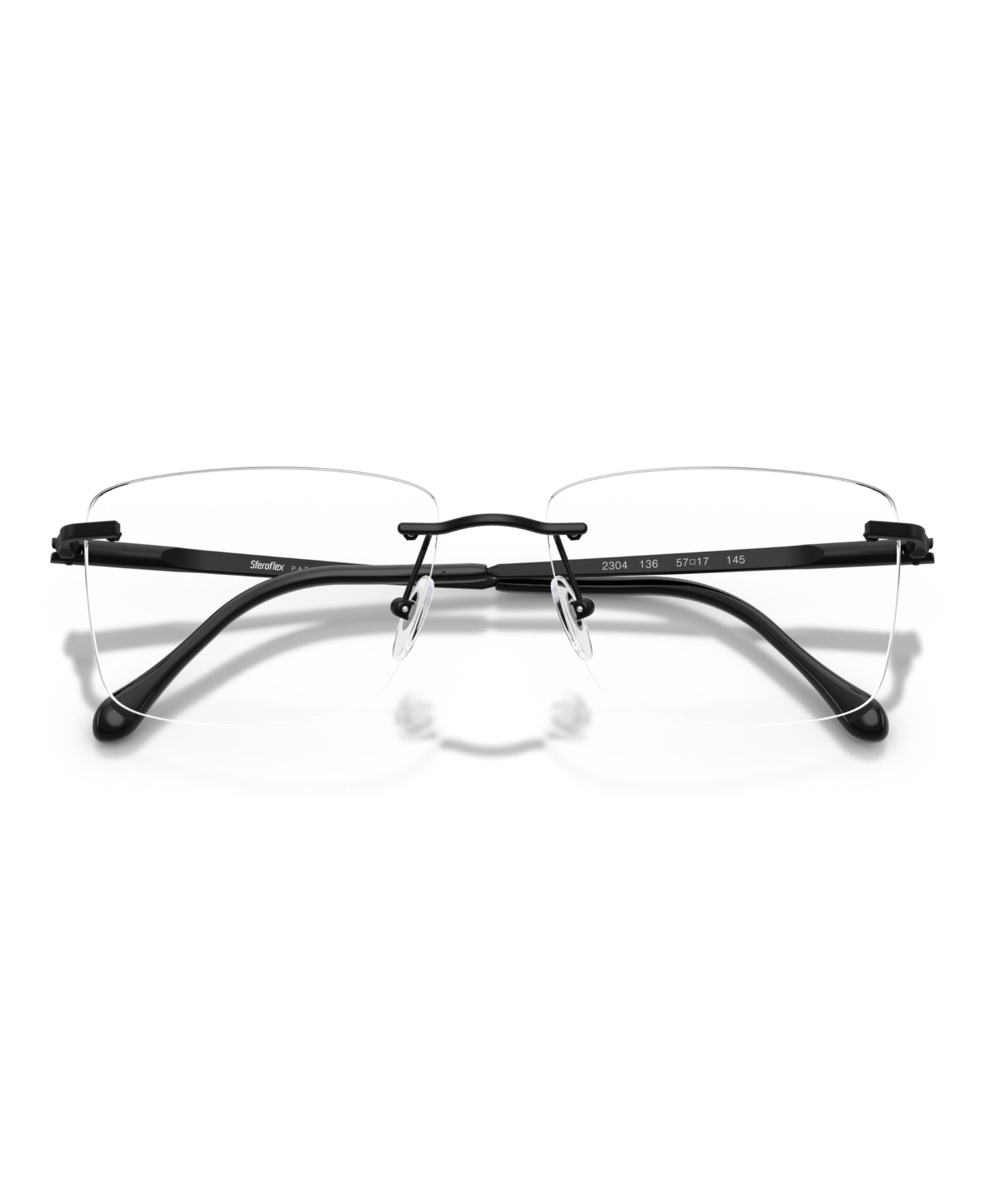 Мужские очки Sferoflex Man Square Metal SF2304 Eyeglasses, цвет: Матовый чёрный — фото 3