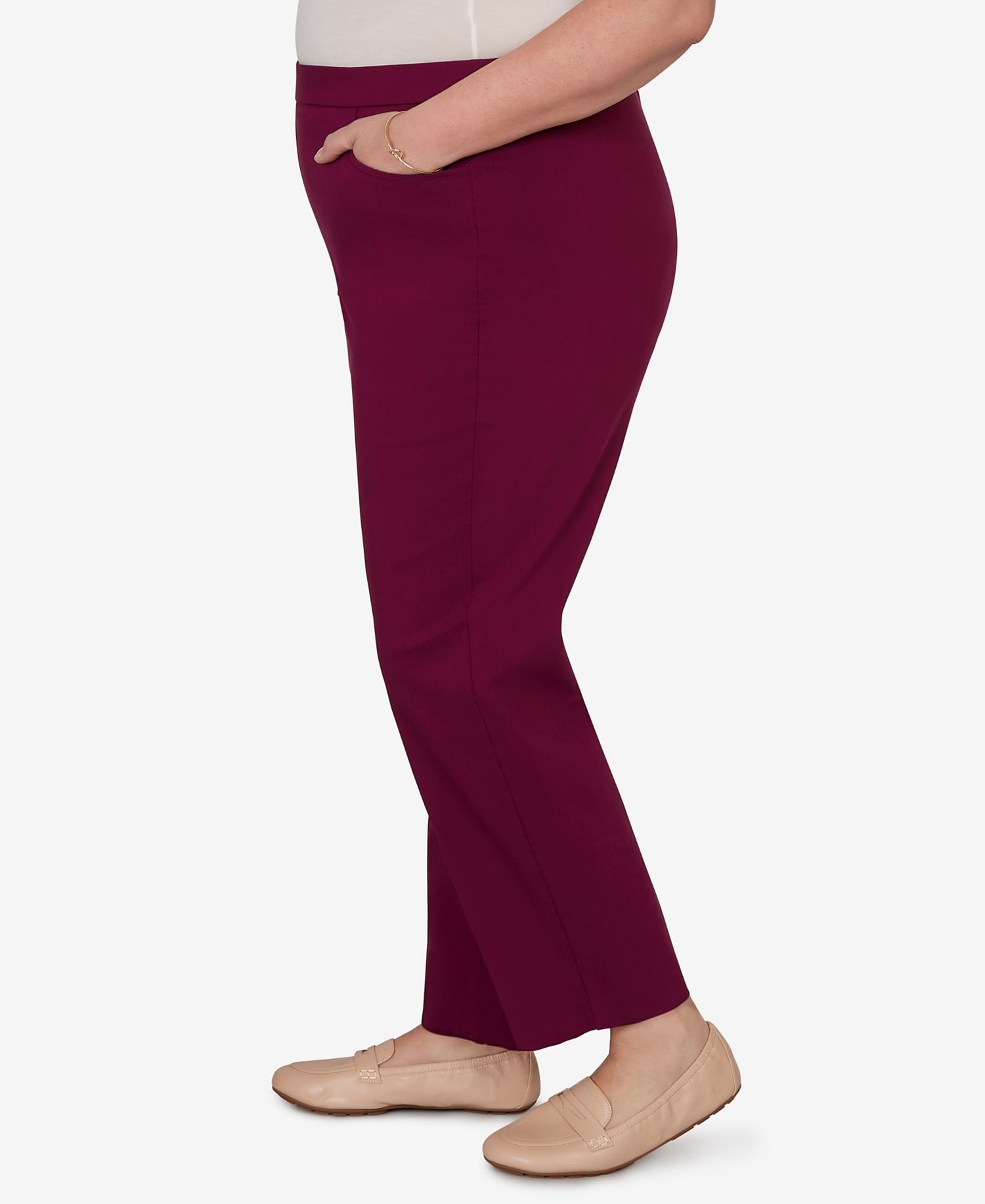Plus Size Colored Allure Stretch Short Length Pants