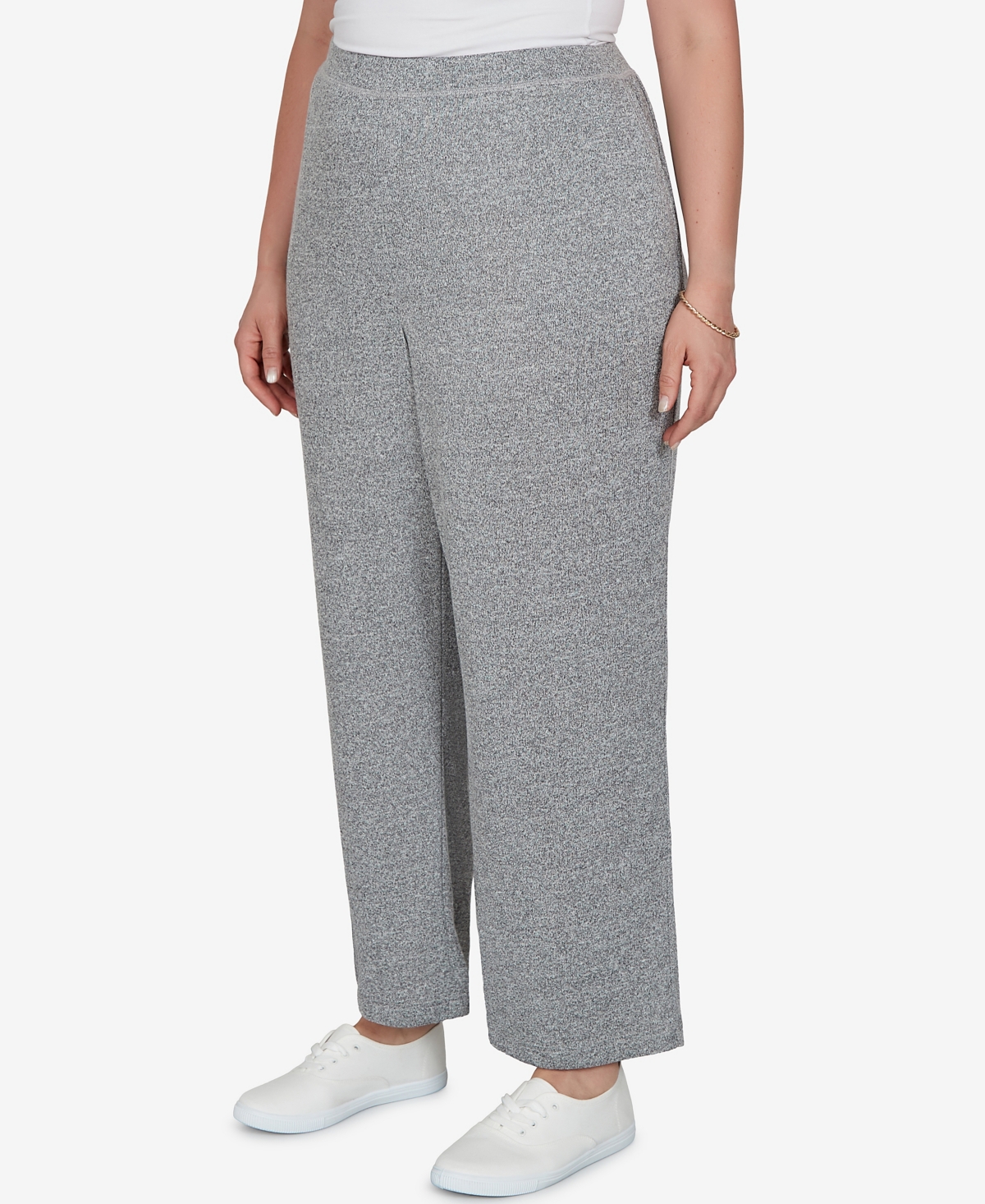 Alfred Dunner Plus Brushed Heather Pull-On Pants