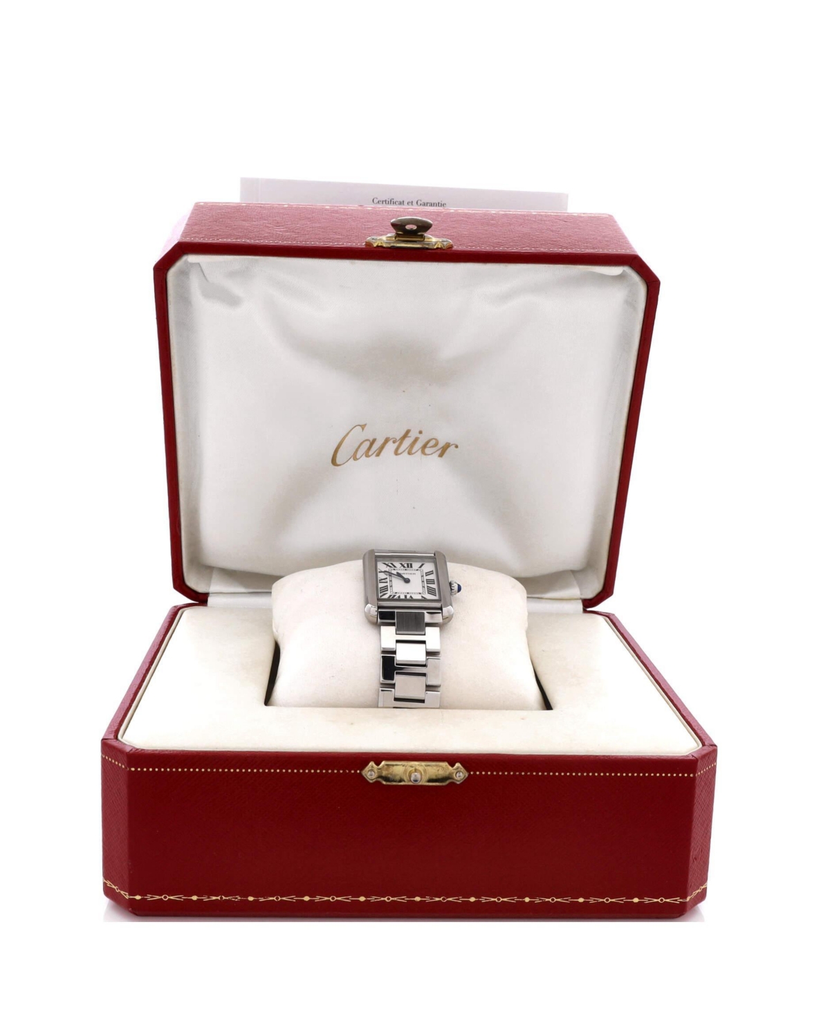 Pre-Owned Cartier Tank Solo Quartz Watch in Stainless Steel 24mm