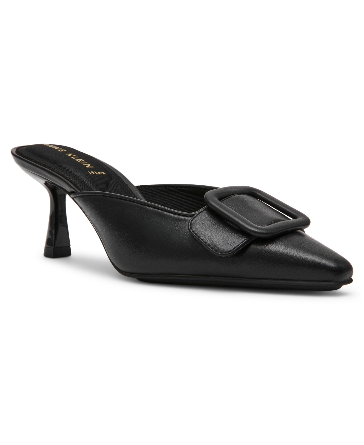 Anne Klein Women's Akcassia Snip Toe Kitten Heel Slip-On Mules