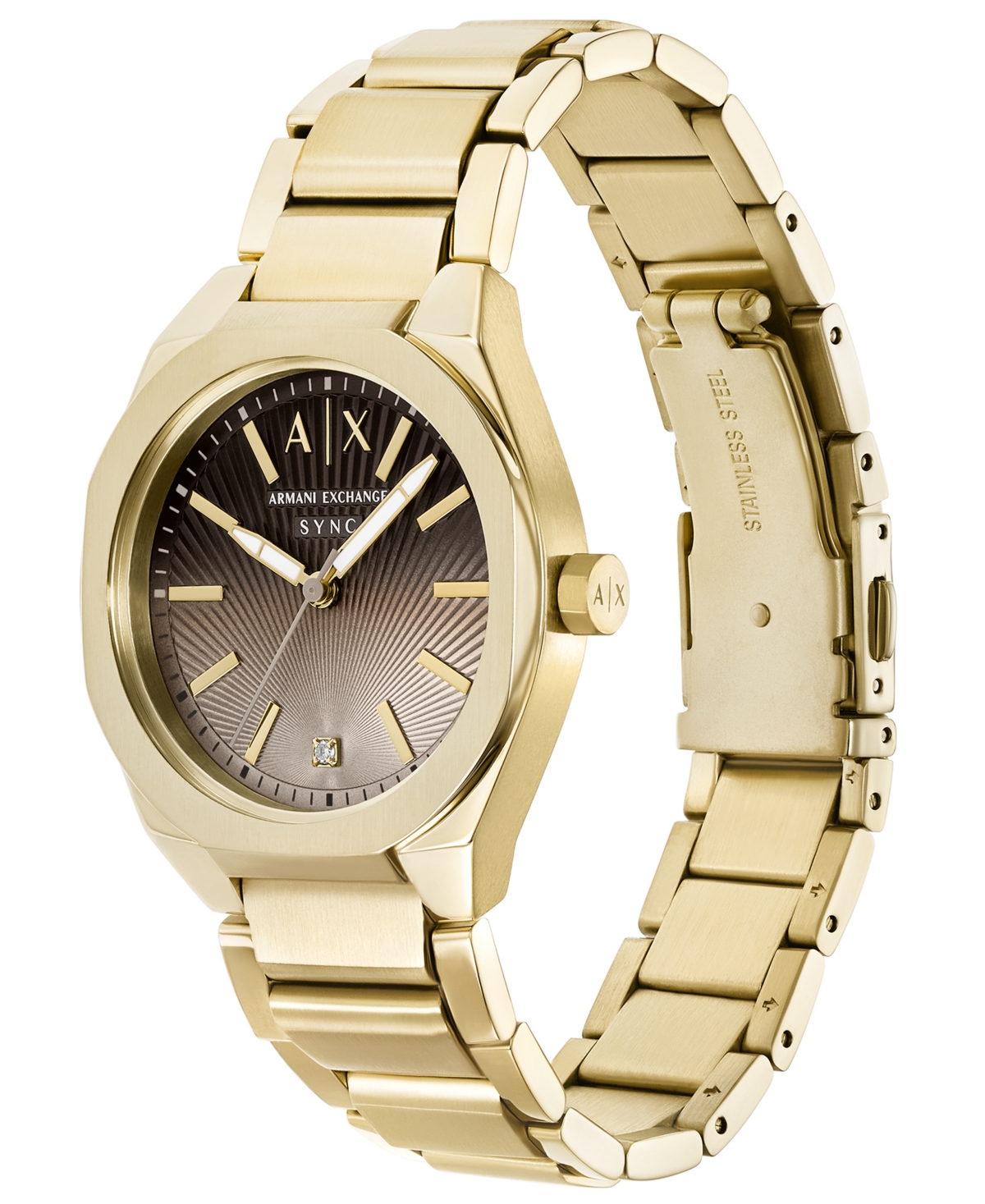 Armani Exchange Women's Sync Quartz Gold Stainless Steel Watch 36mm