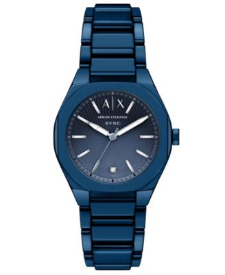 Armani Exchange Women's Sync Quartz Blue Stainless Steel Watch 36mm