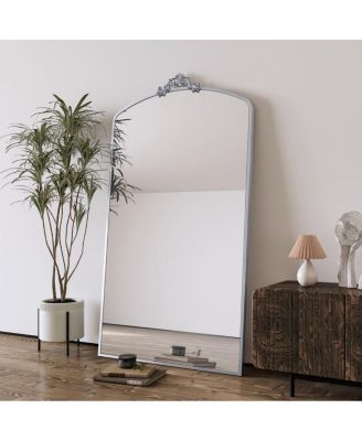 36" x 66" Full Length Floor Mirror, Vintage Arched Metal Dressing Mirror for Bedroom and Entryway