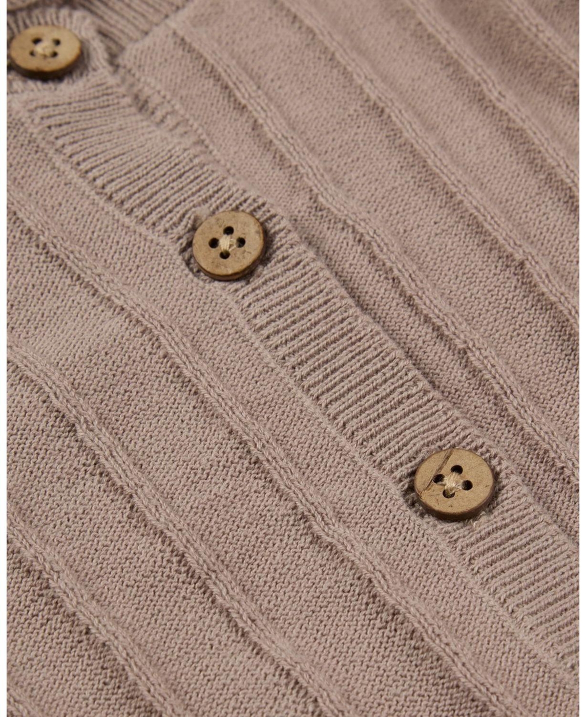 MeMoi Baby Girls 3D Knit 100 percentage Cotton Ribbed Long-Sleeve Cardigan