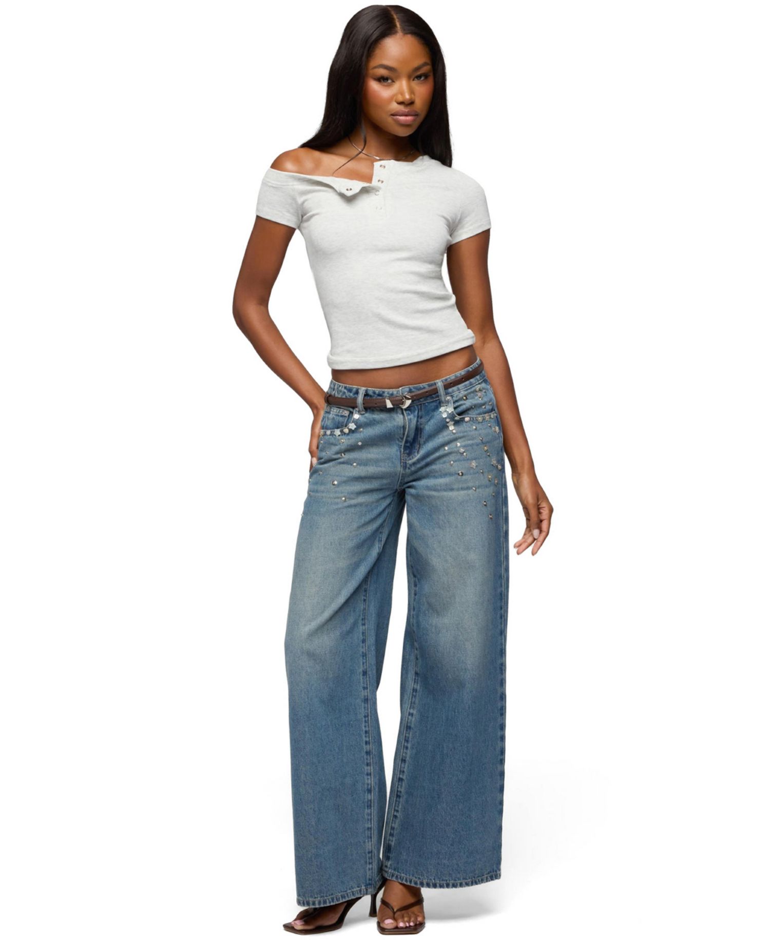 Women's Jubilee Off Shoulder Henley Top
