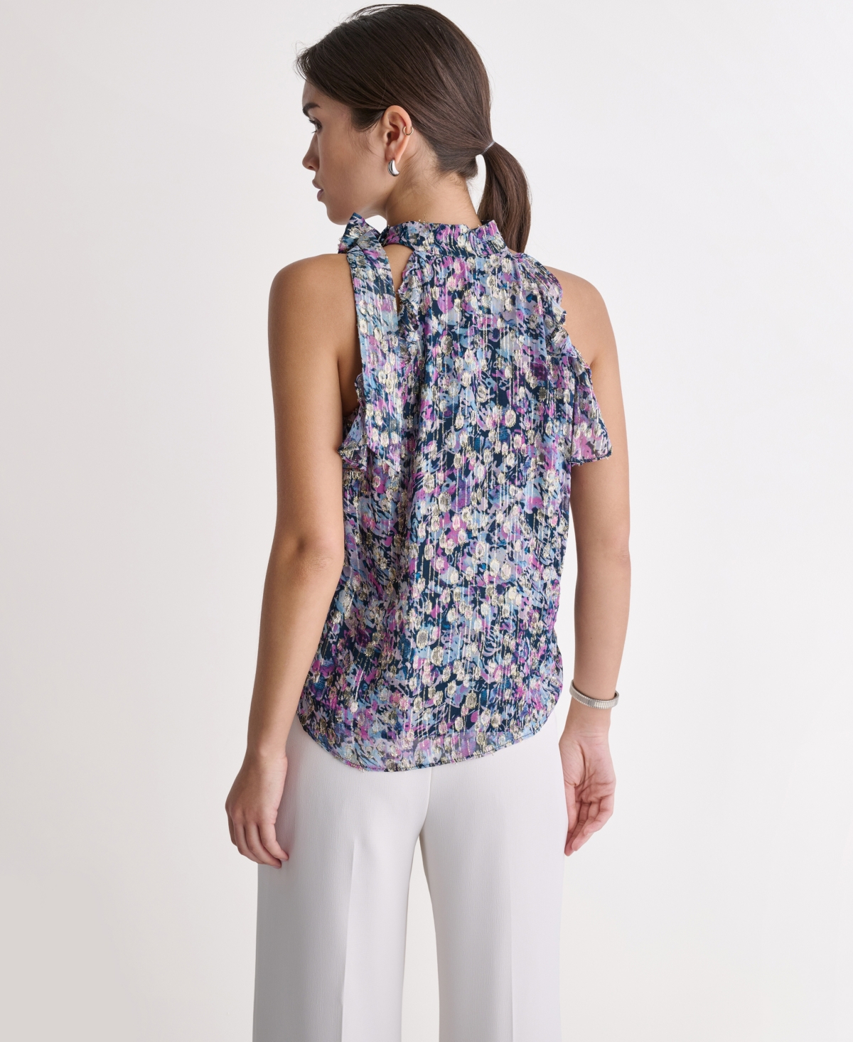 Bcbg Women's Printed Sleeveless Halter Top