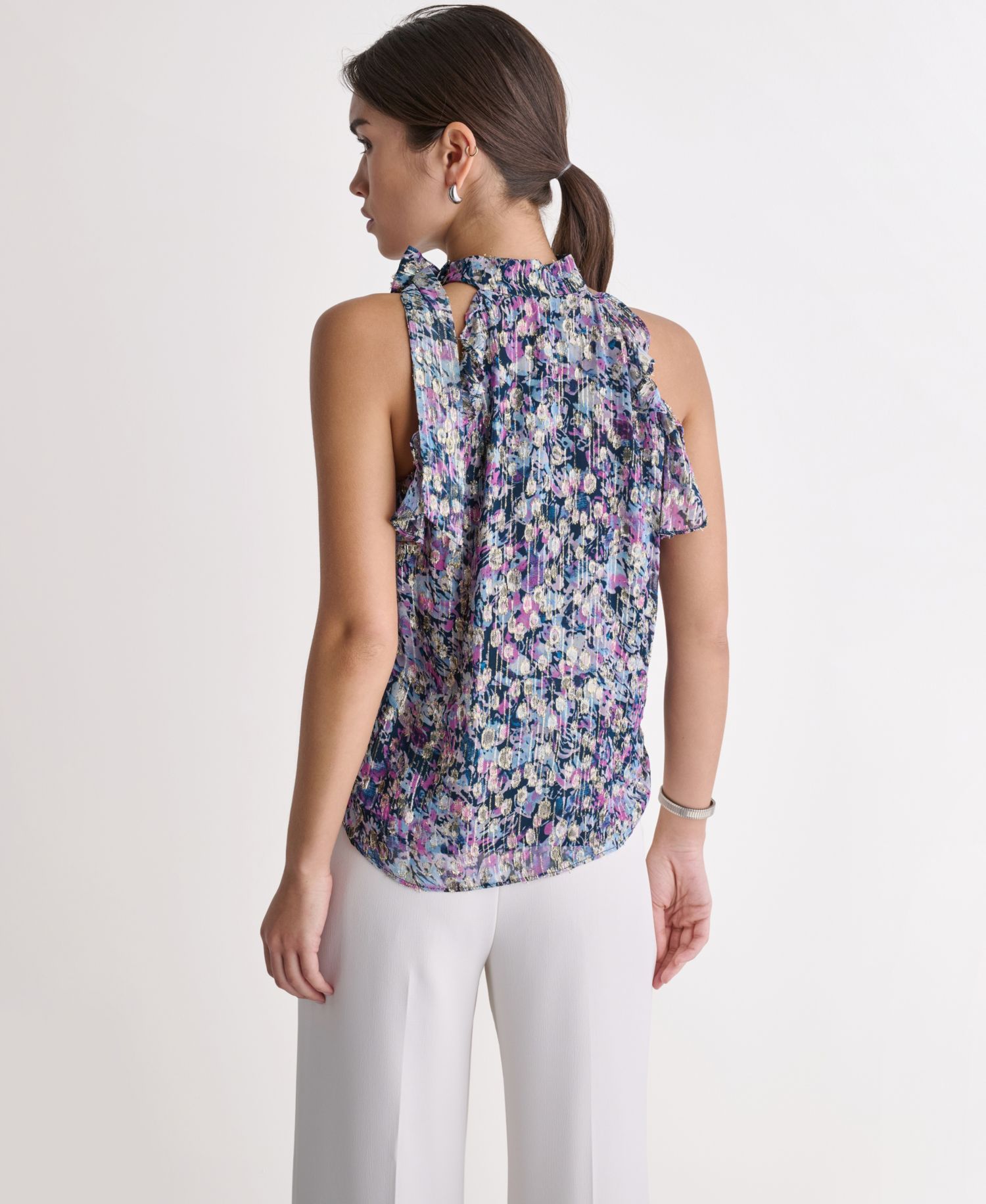 Women's Printed Sleeveless Halter Top