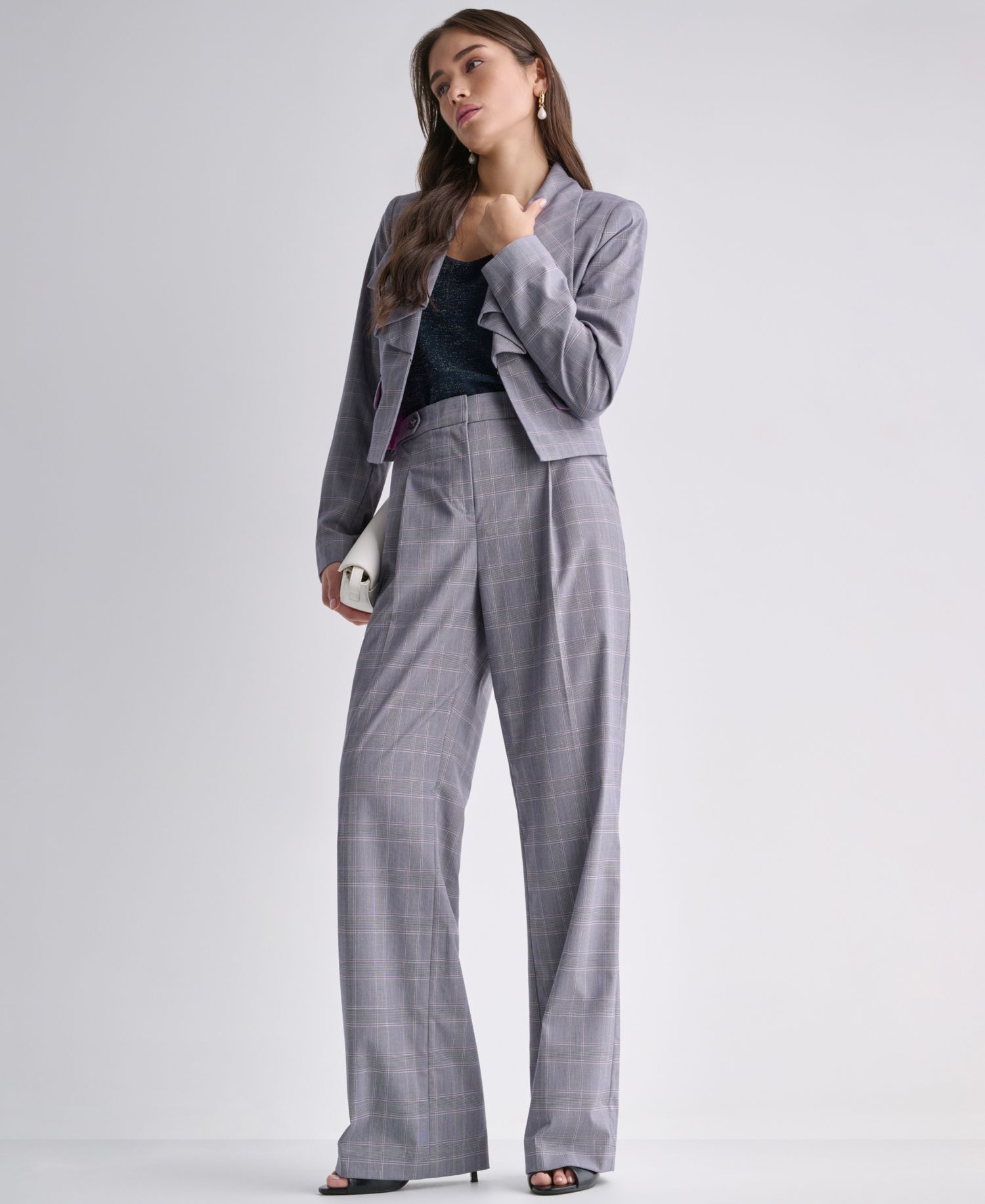 Women's Pleated Wide-Leg Pants