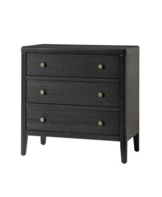 Vettorello Modern 28"W 3-Drawer Solid End Table with Integrated Power Station