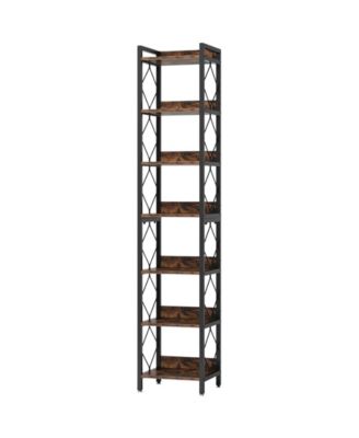 Corner Bookcase with 7-Tier Storage for Home