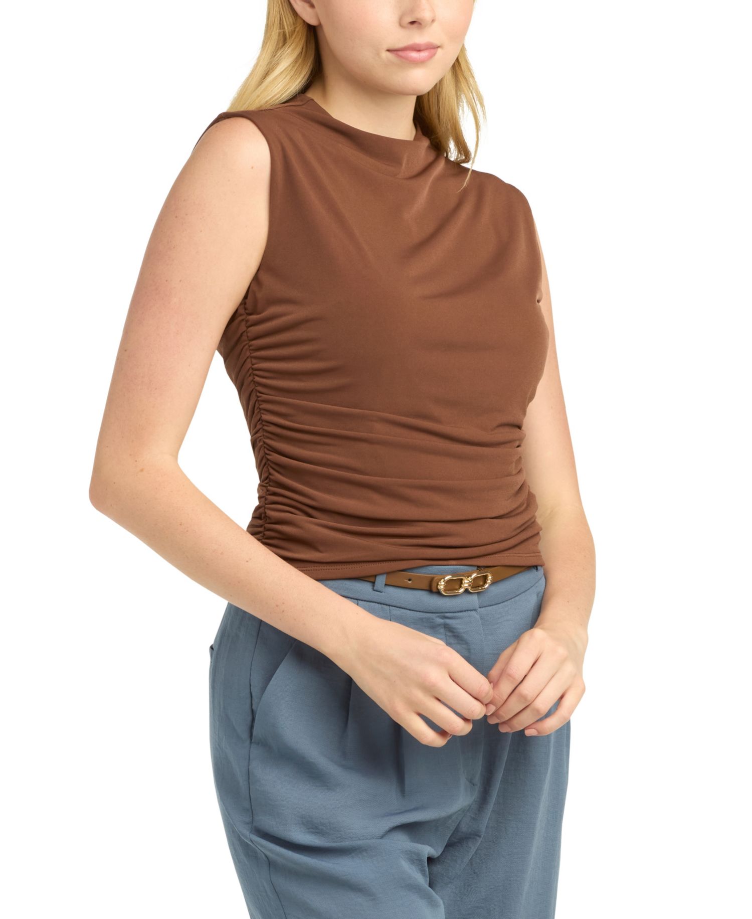 Juniors' Crewneck Tank Top
