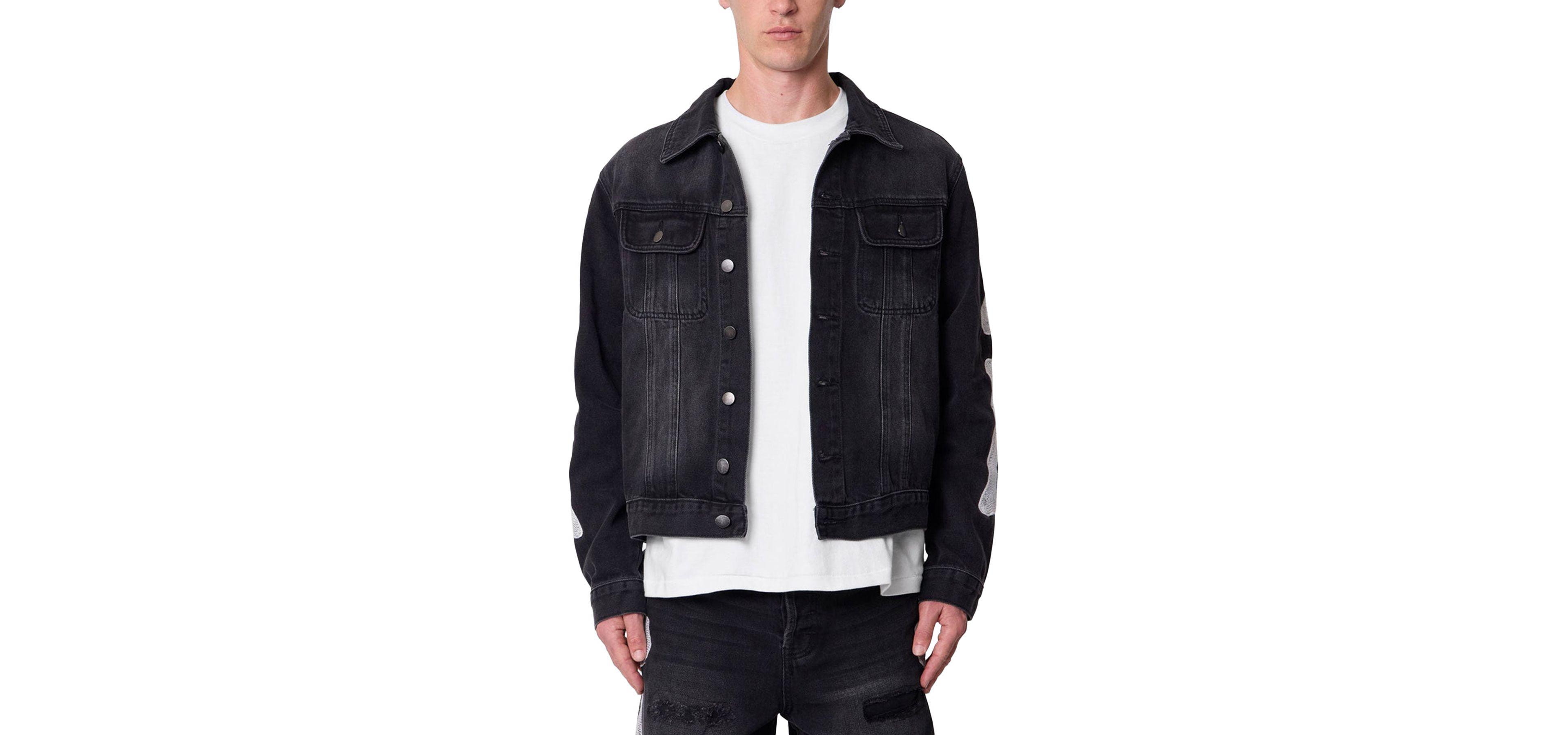 mnml Men's Raw Skeleton Trucker Jacket