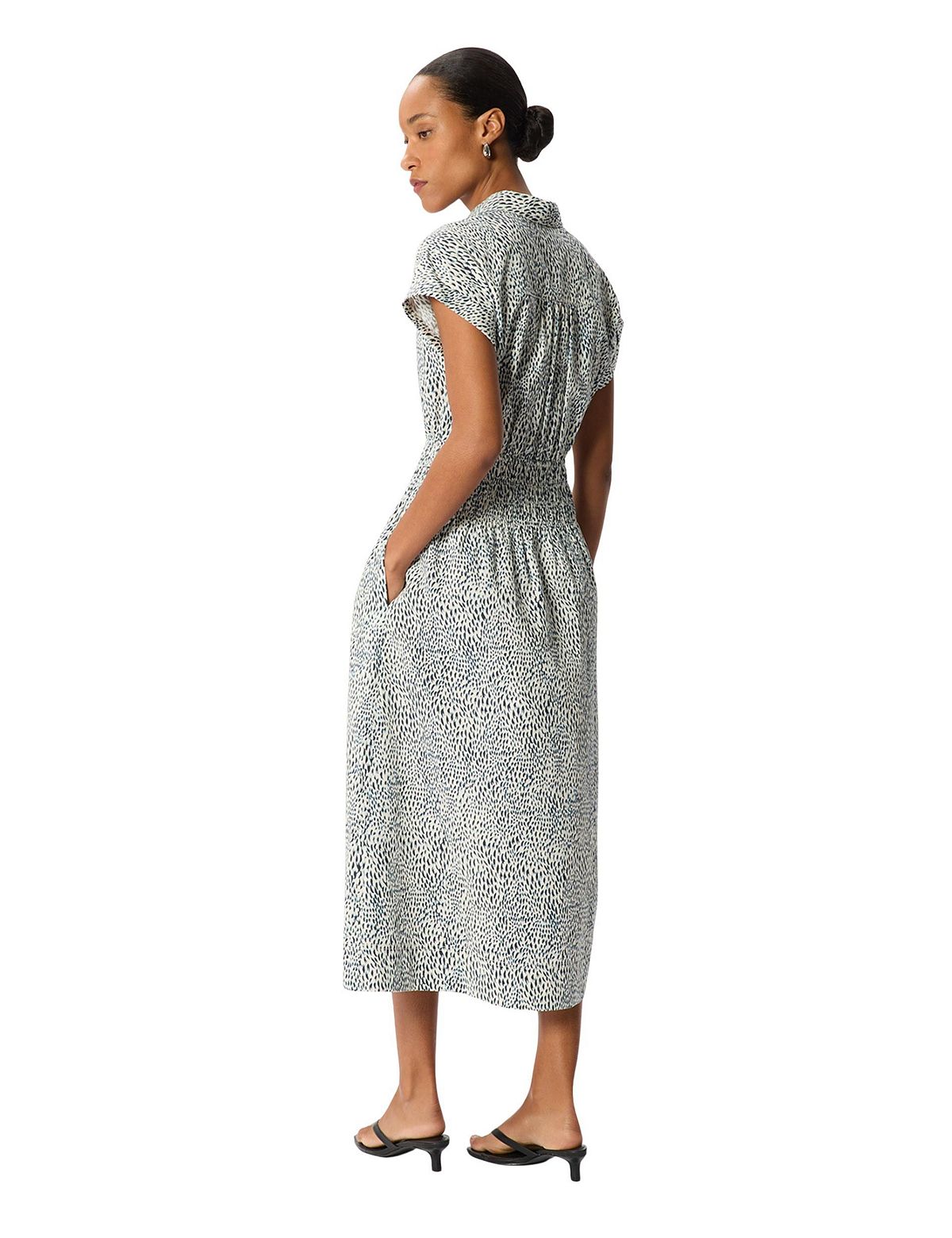 Whistles Women's Flecked Animal Collared Dress view 3 — MAYCSS fashion products