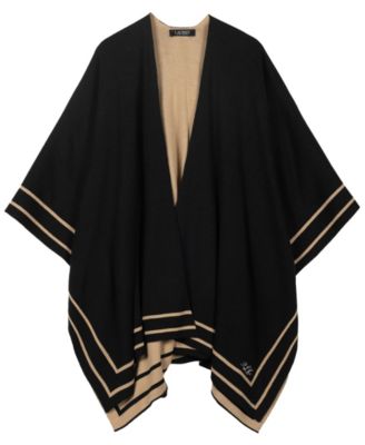 Reversible Border Stripe Ruana