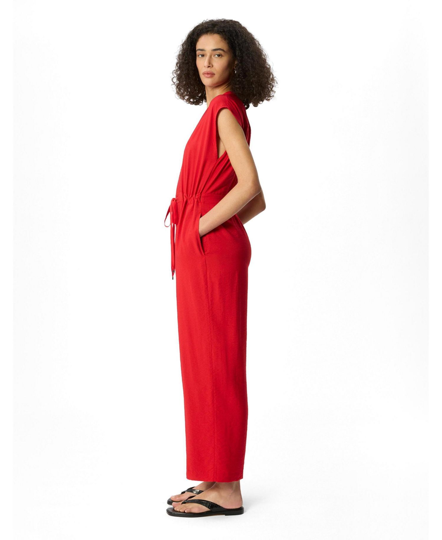 Women's Sleeveless Drawstring Jumpsuit