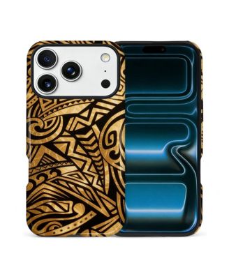 Military Grade Dual Layer iPhone Case, Golden Tribal Armor Shockproof Anti-Slip Durable Protective Phone Cover