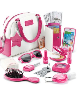 Play Purse Pretend Phone Wallet Cards Keys Makeup Role Play Kids Toy