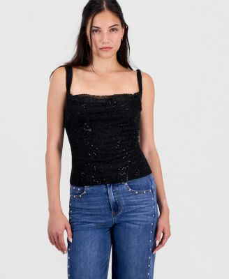 Juniors' Beaded Tank Top
