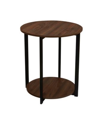 Jamestown Round End Table with Storage Shelf
