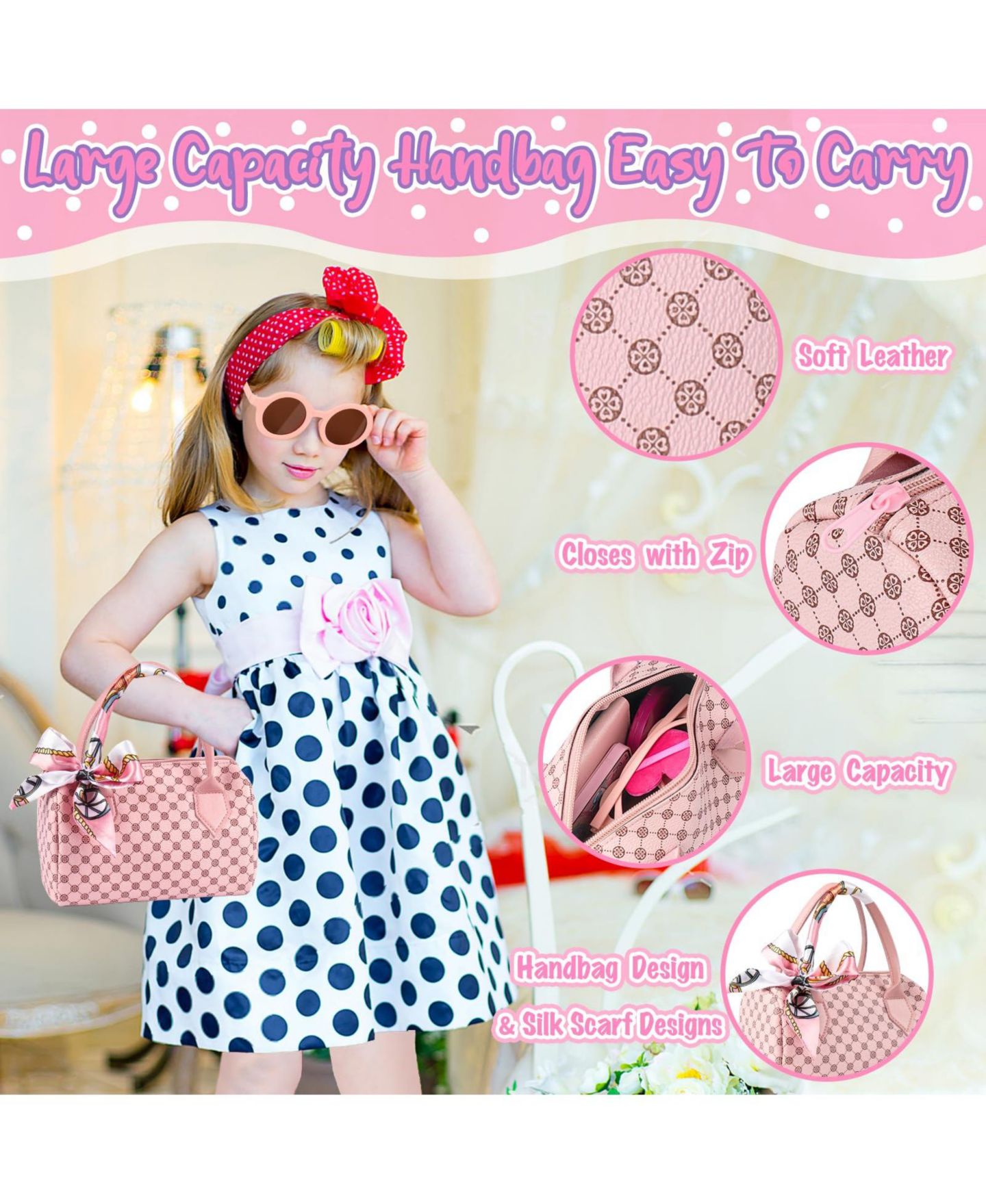Детские игрушки GNUADZ Pretend Makeup 32-Piece Play Purse Set, Ages 3+, цвет: Разноцветный — фото 2