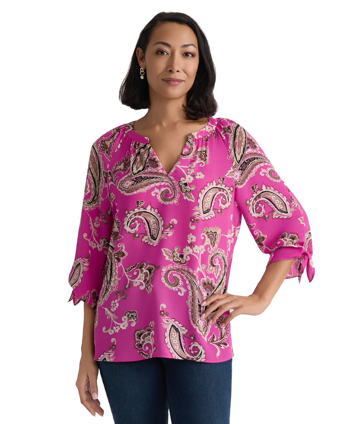 Jones New York Women's V-Neck Top