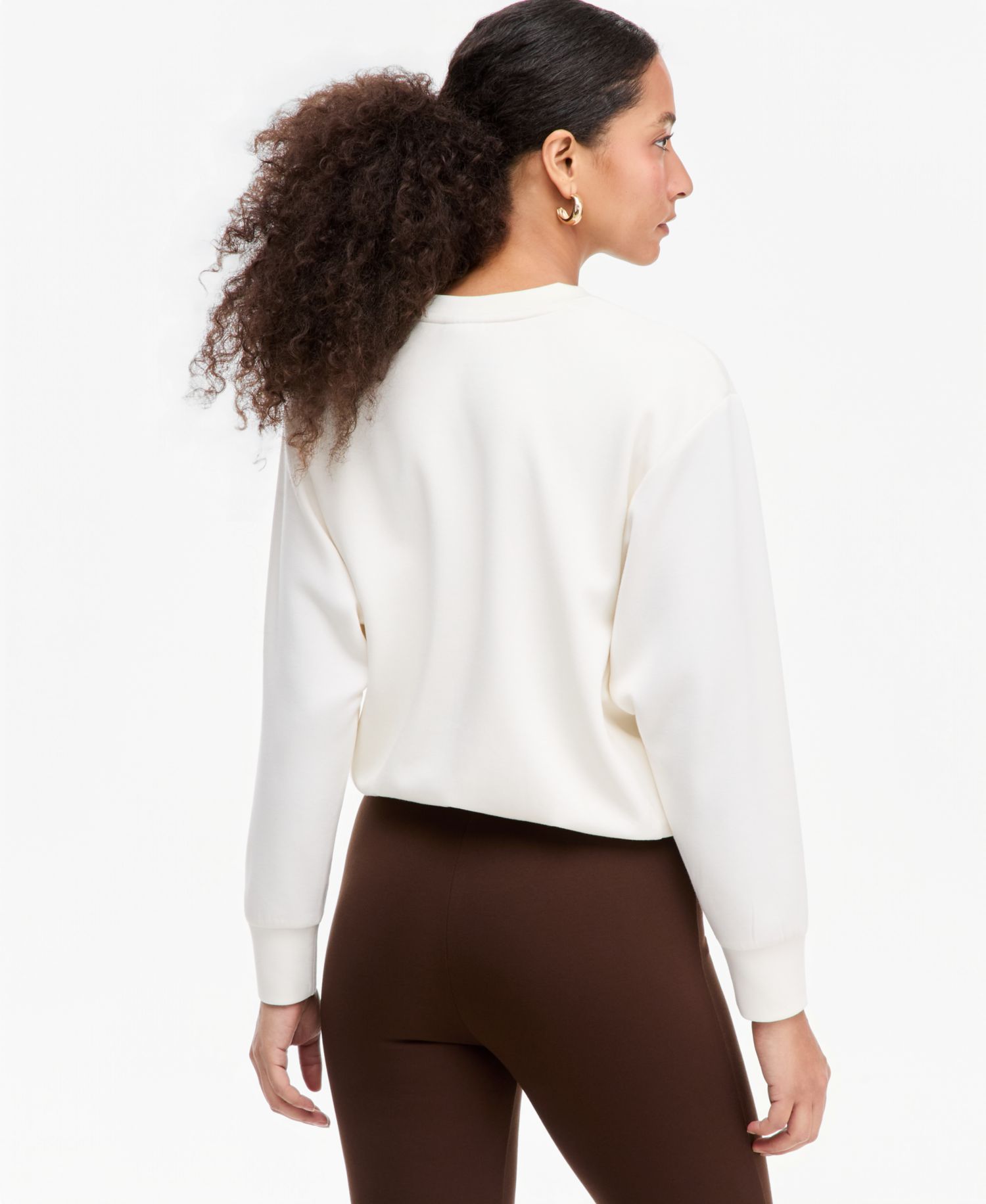 Women's Off Duty Long-Sleeve Bubble-Hem Sweatshirt