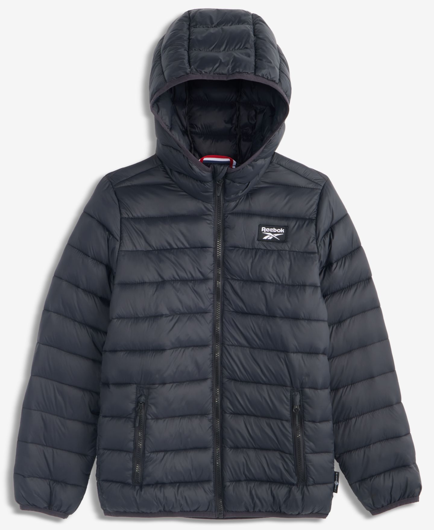 Куртка Reebok Hooded Packable Jacket для мальчиков, цвет: Чёрный — фото 4