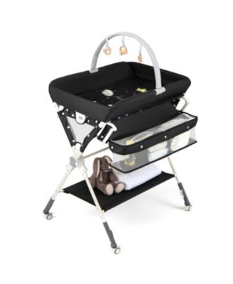 Baby Changing Table with Storage Bag Foldable Nursery Organizer