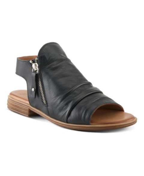 Женские сандалии Spring Step Flat Jalaya with Leather Upper, цвет: Чёрный