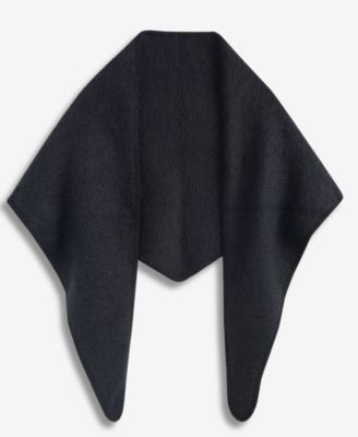 Women's Solid Boucl&eacute; Triangle Scarf