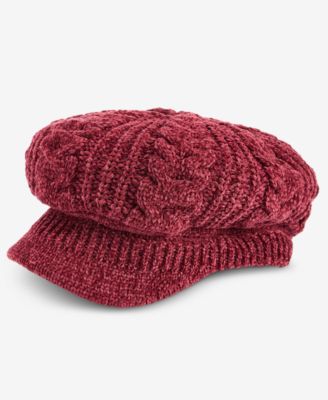 Women's Slouchy Chenille Cable-Knit Cabbie Hat