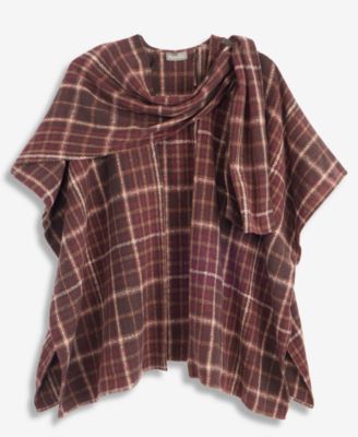 Women's Menswear Plaid Wrap